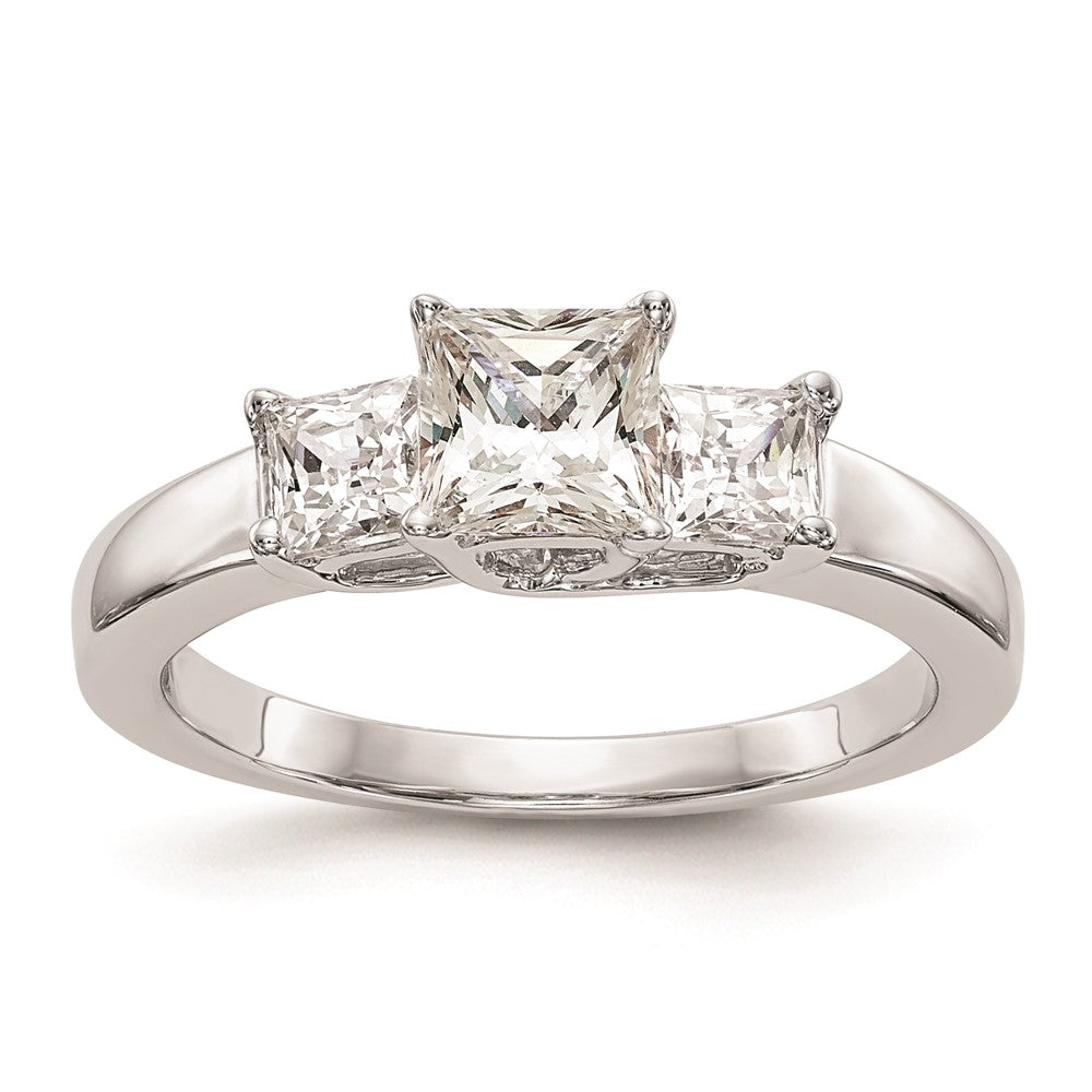 Buy Exclusive 14K White Gold 3-Stone Engagement Ring for 1/2 Carat Price