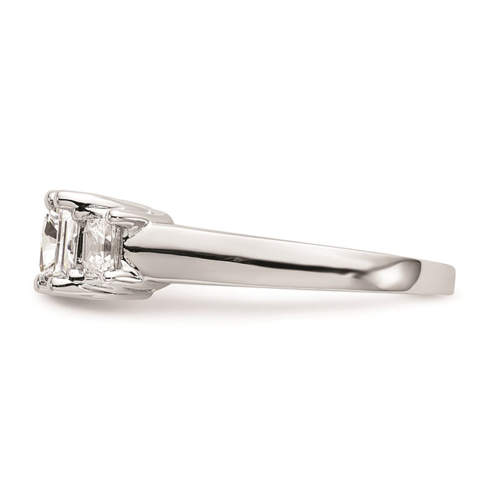 Buy 14K White Gold 3-Stone Engagement Ring Setting for 3/4 Carat Princess-3