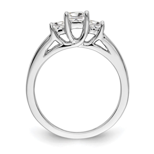 Buy Exclusive 14K White Gold 3-Stone Diamond Engagement Ring - Stylish Semi-Mount for 1/3 Carat