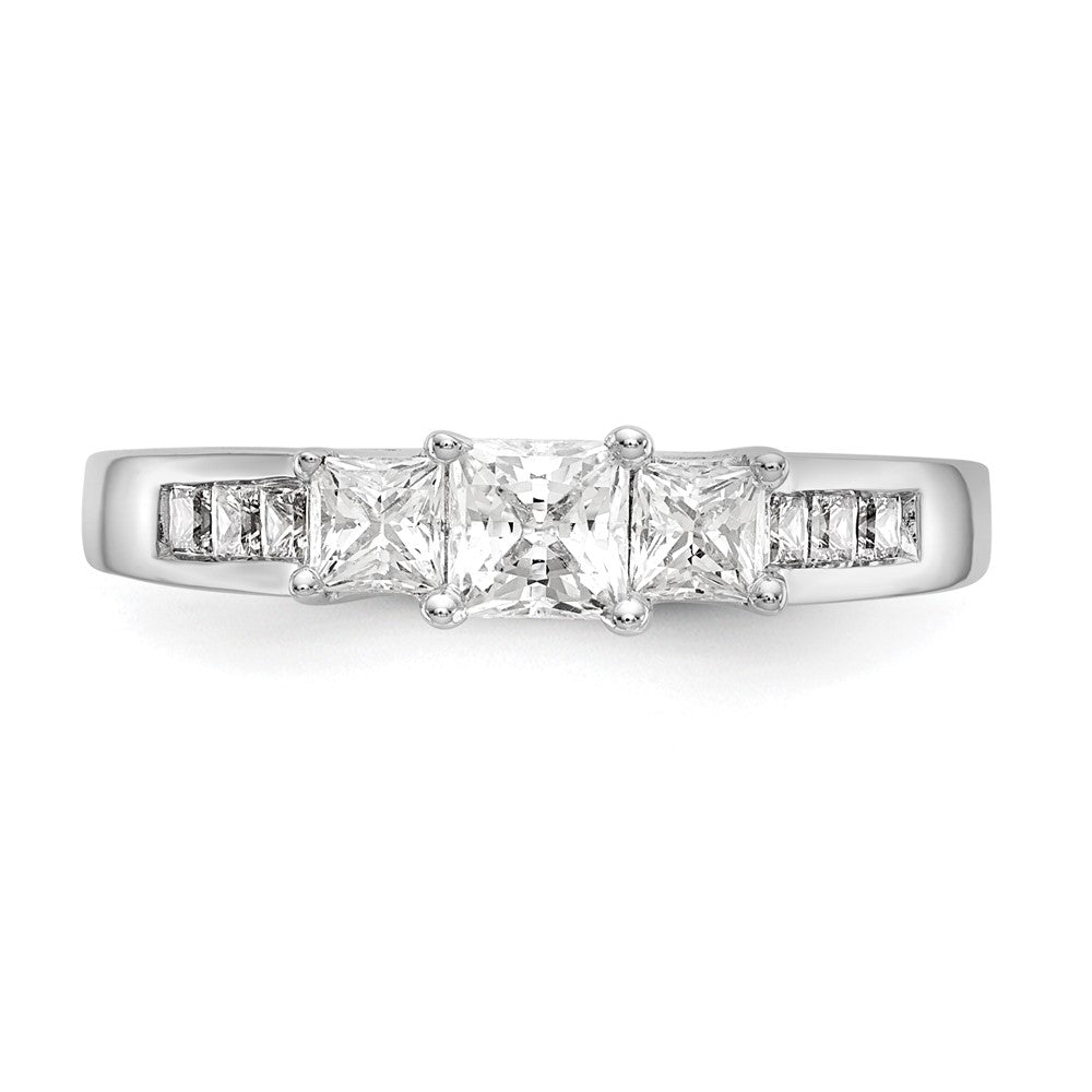 Buy Exclusive 14K White Gold 3-Stone Diamond Engagement Ring - Stylish Semi-Mount for 1/3 Carat
