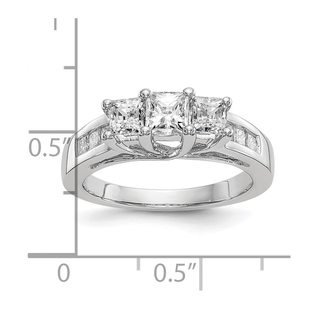 Buy Exclusive 14K White Gold 3-Stone Diamond Engagement Ring - Stylish Semi-Mount for 1/3 Carat