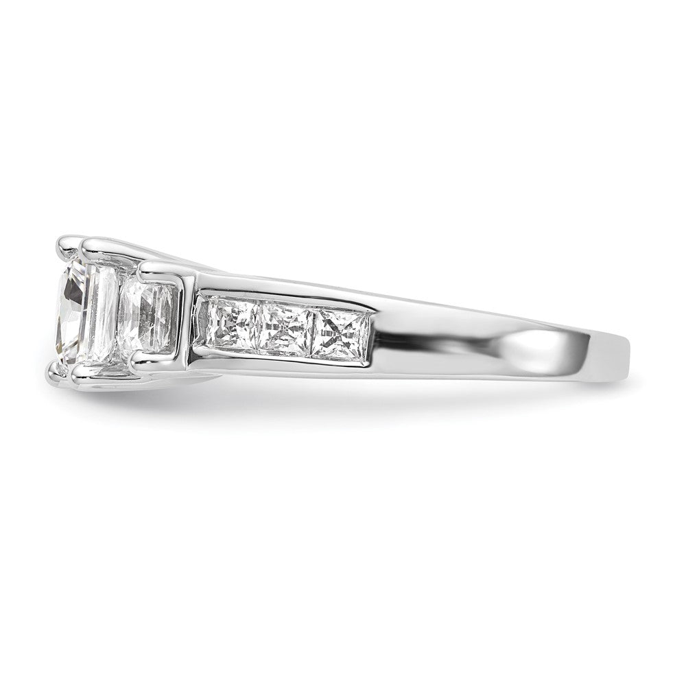 Buy Designer 14K White Gold 3-Stone Engagement Ring for 1 Carat Princess - Stylish Value!