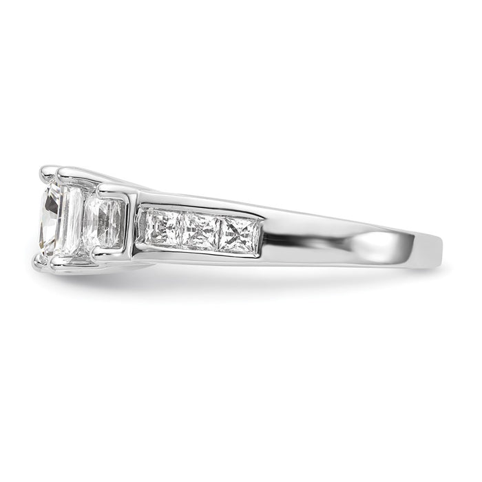 Buy Designer 14K White Gold 3-Stone Engagement Ring for 1 Carat Princess - Stylish Value!-3