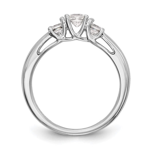 Buy Affordable 14K White Gold 3-Stone Engagement Ring Setting, 1/5 Carat