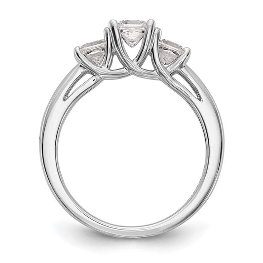 Buy Stylish 14K White Gold 3-Stone Engagement Ring Setting, 3/8 Carat
