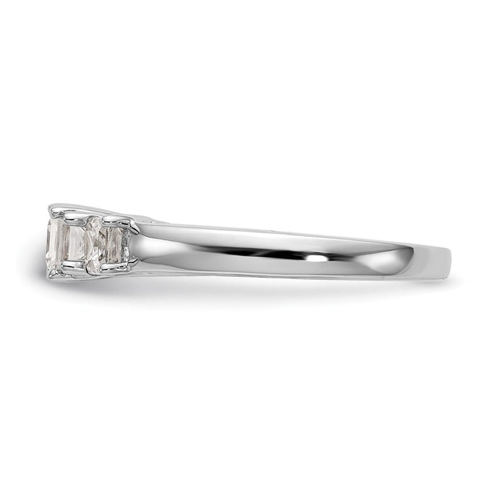 Buy Stylish 14K White Gold 3-Stone Engagement Ring Setting, 3/8 Carat-3