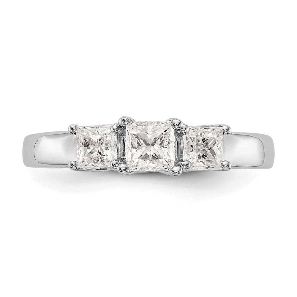 Buy Stylish 14K White Gold 3-Stone Engagement Ring Setting, 3/8 Carat