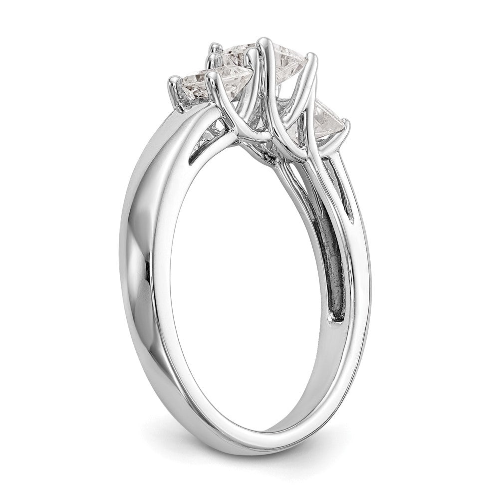 Buy Stylish 14K White Gold 3-Stone Engagement Ring Setting, 3/8 Carat