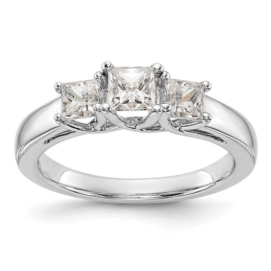 Buy Stylish 14K White Gold 3-Stone Engagement Ring Setting, 3/8 Carat