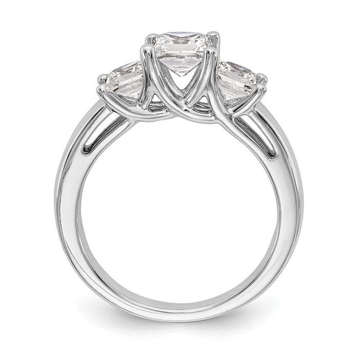Buy Designer 14K White Gold 3-Stone Engagement Ring Setting, 3.4 Carats-2