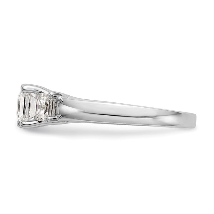 Buy Designer 14K White Gold 3-Stone Engagement Ring Setting, 3.4 Carats-3