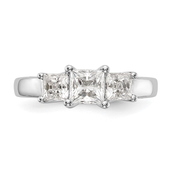 Buy Designer 14K White Gold 3-Stone Engagement Ring Setting, 3.4 Carats-4