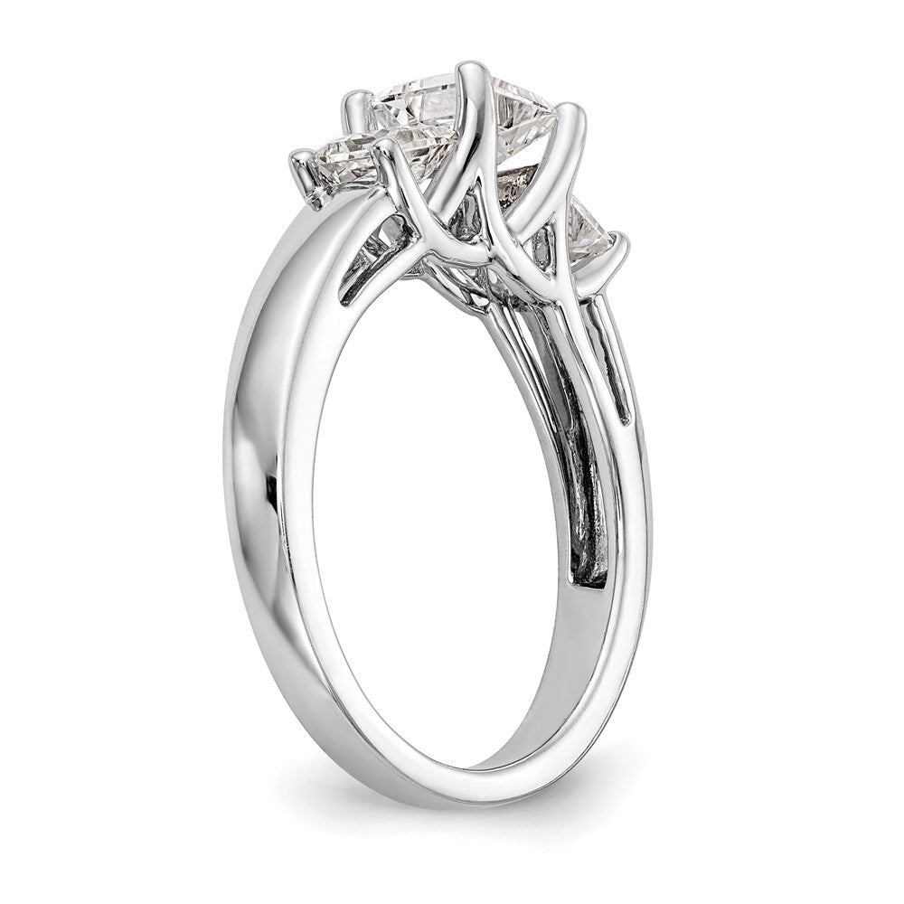 Buy Designer 14K White Gold 3-Stone Engagement Ring Setting, 3.4 Carats