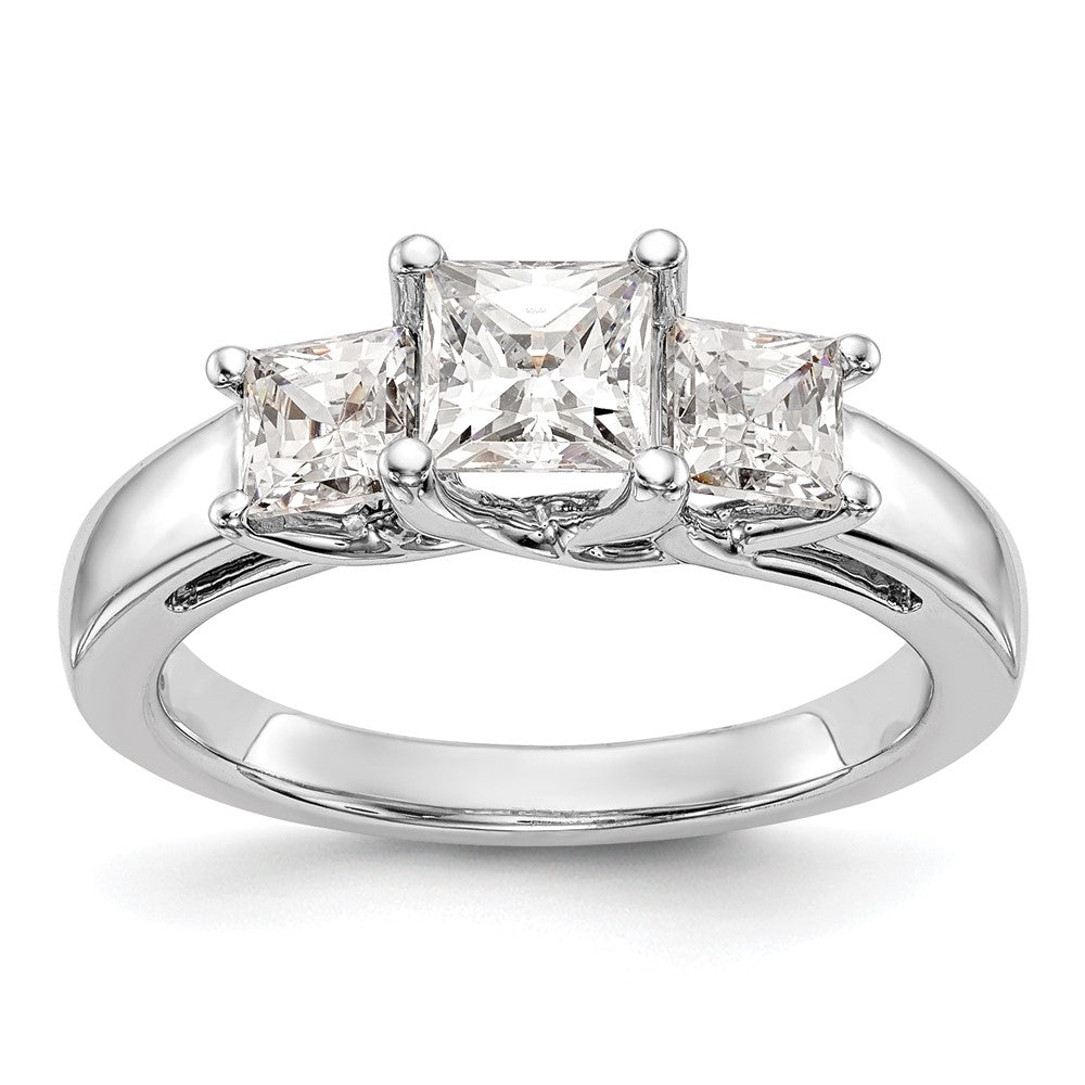 Buy Designer 14K White Gold 3-Stone Engagement Ring Setting, 3.4 Carats