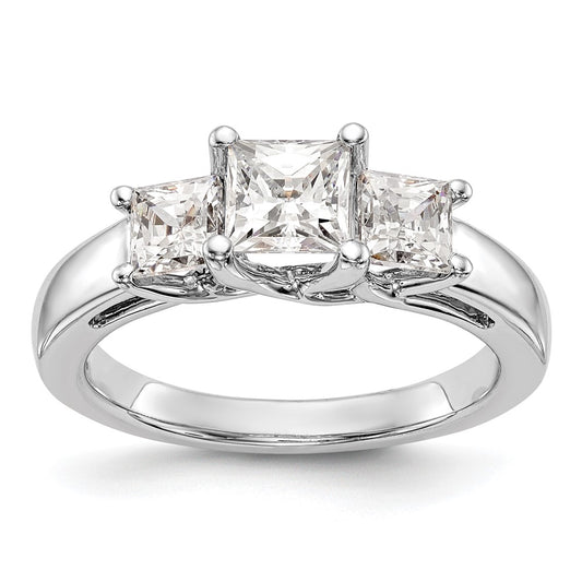 Buy Designer 14K White Gold 3-Stone Engagement Ring Setting, 3.4 Carats