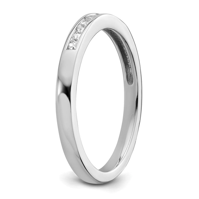 High-Quality 14K White Gold Wedding Band | 1/6 Carat Diamond, Stylish Value-6