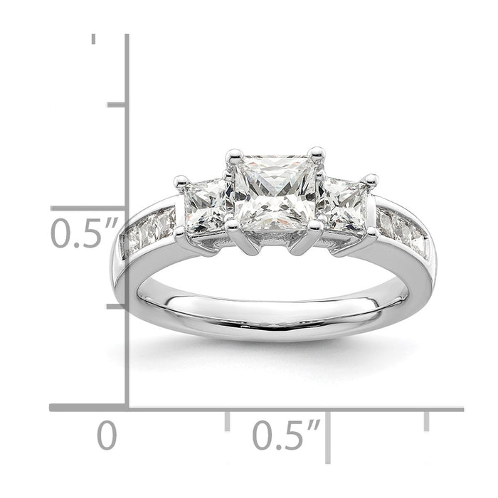 Buy Stylish 14K White Gold Semi-Mount Engagement Ring - Holds 3/4 Carat-8