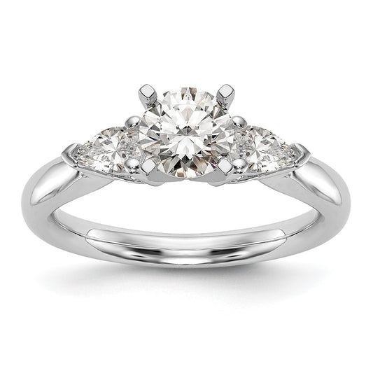 Buy Exclusive 14K White Gold Engagement Ring Mounting for Pear-Shaped Stones
