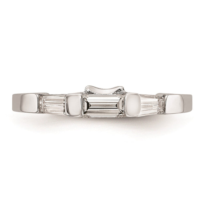 Buy 14K White Gold Baguette Diamond Wedding Band Setting - Stylish Value!-4