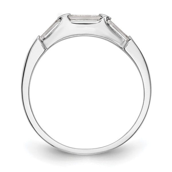 14K White Gold Baguette Diamond Eternity Wedding Band
