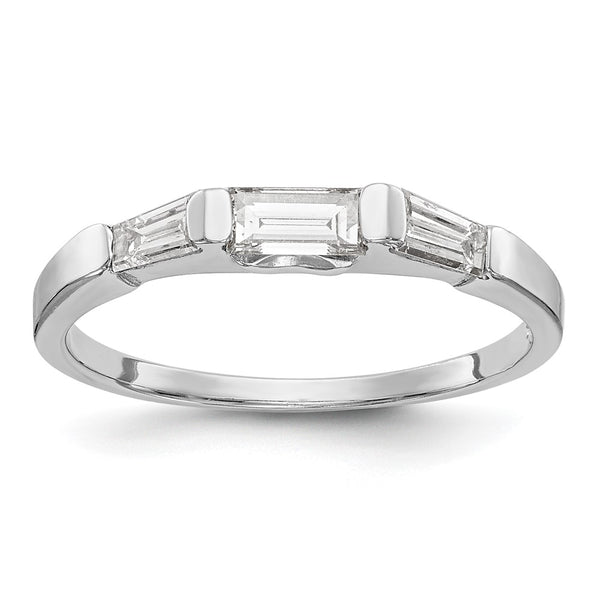 14K White Gold Baguette Diamond Eternity Wedding Band