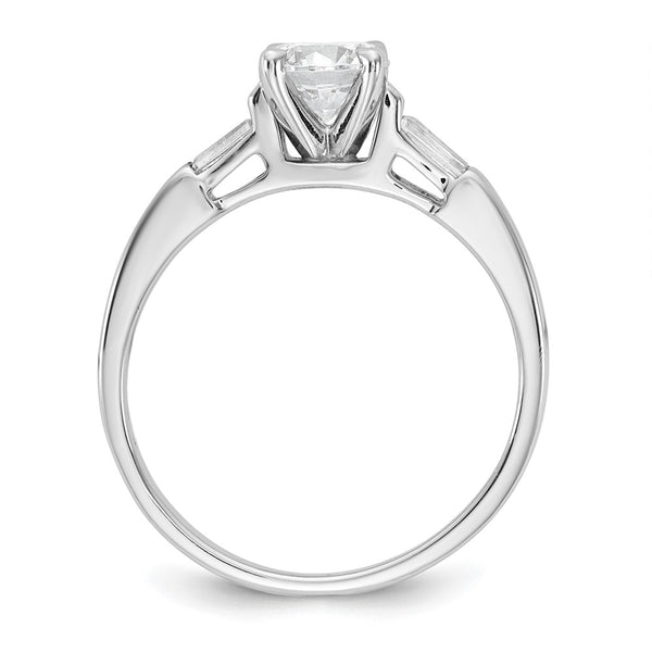14K White Gold 3-Stone Diamond Engagement Ring