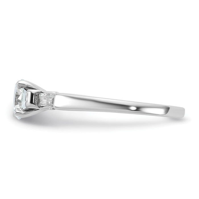 Buy 14K White Gold Three-Stone Engagement Ring Mounting | Stylish & Affordable-3