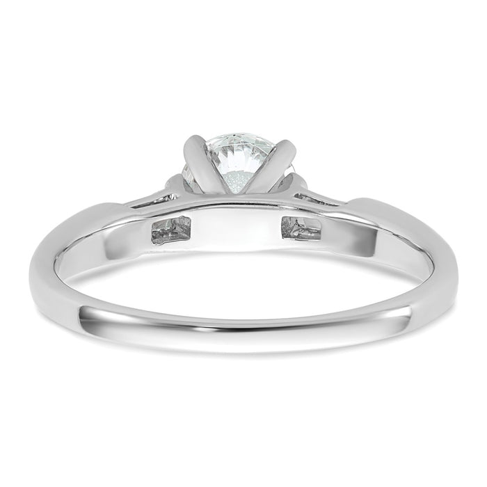 Buy 14K White Gold Three-Stone Engagement Ring Mounting | Stylish & Affordable-5