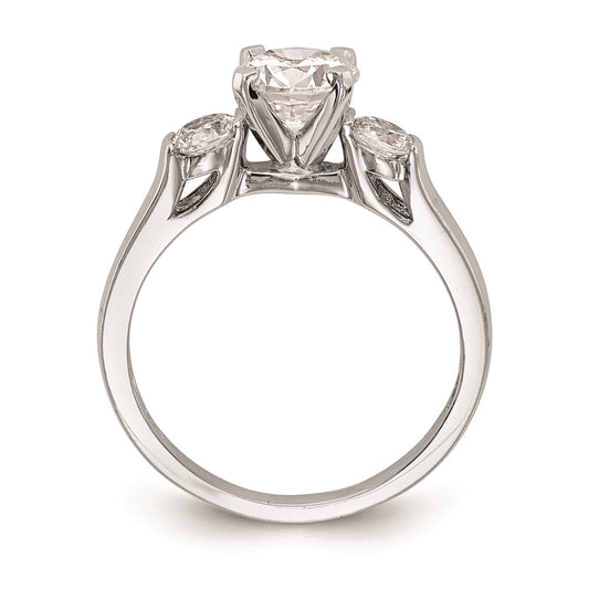 Buy Exclusive 14K White Gold 3-Stone Engagement Ring, Stylish for 2-3.7mm
