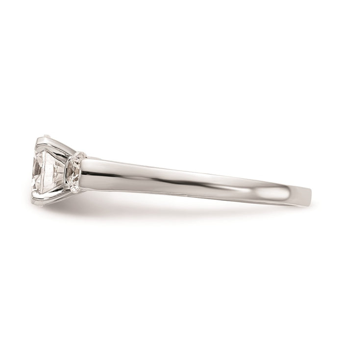 Buy Exclusive 14K White Gold 3-Stone Engagement Ring, Stylish for 2-3.7mm-3