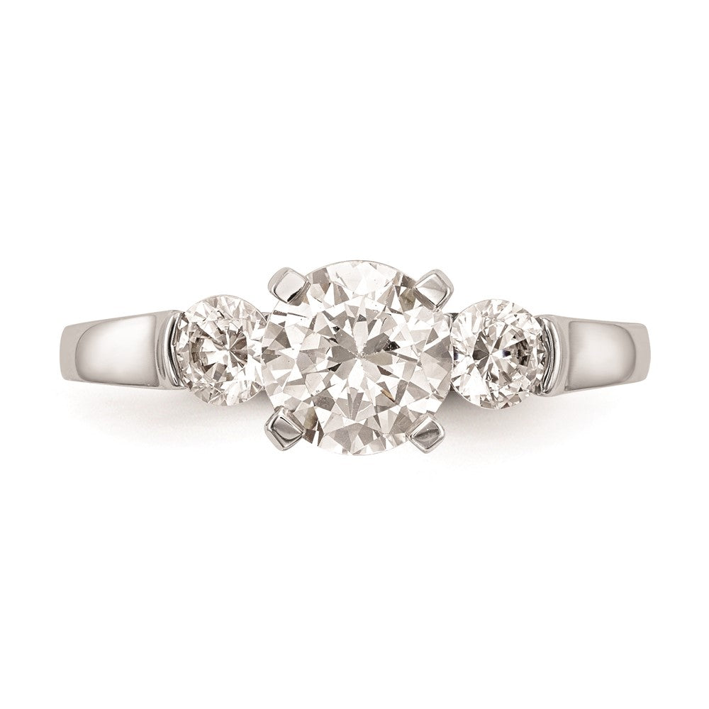 Buy Exclusive 14K White Gold 3-Stone Engagement Ring, Stylish for 2-3.7mm
