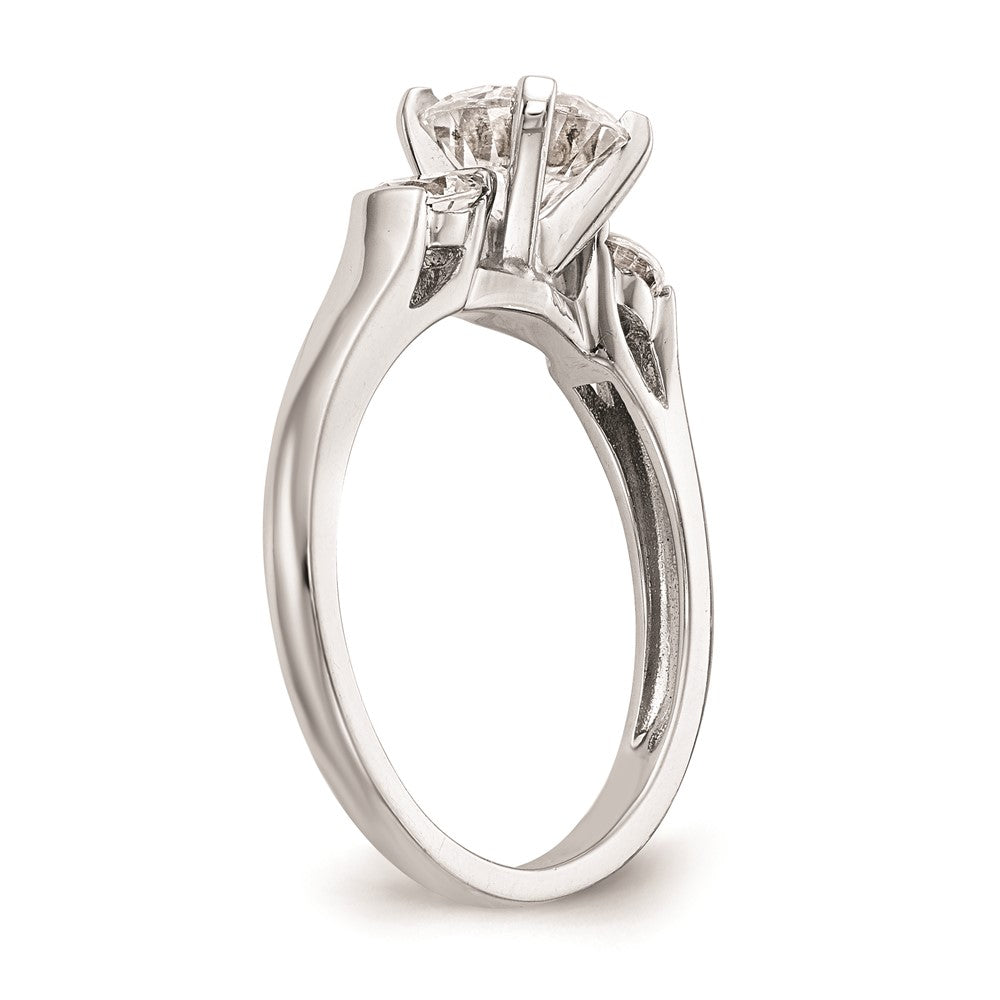 Buy Exclusive 14K White Gold 3-Stone Engagement Ring, Stylish for 2-3.7mm