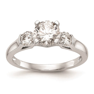 Buy Exclusive 14K White Gold 3-Stone Engagement Ring, Stylish for 2-3.7mm