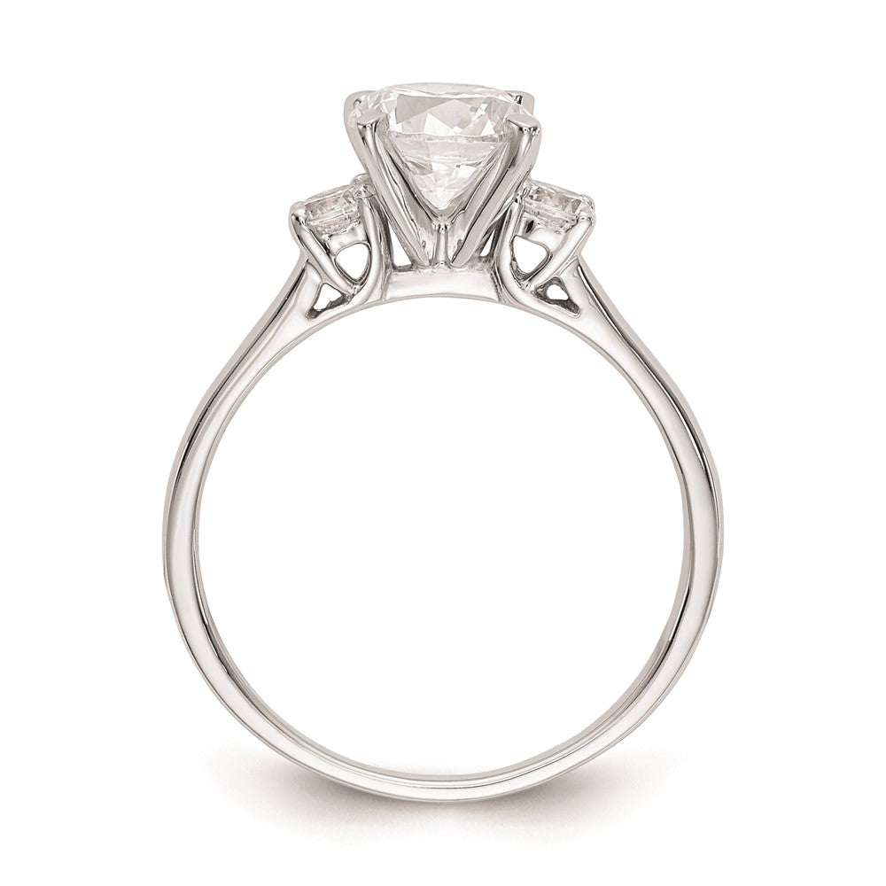 Buy Exclusive 14K White Gold 3-Stone Engagement Ring Mounting, Stylish Design
