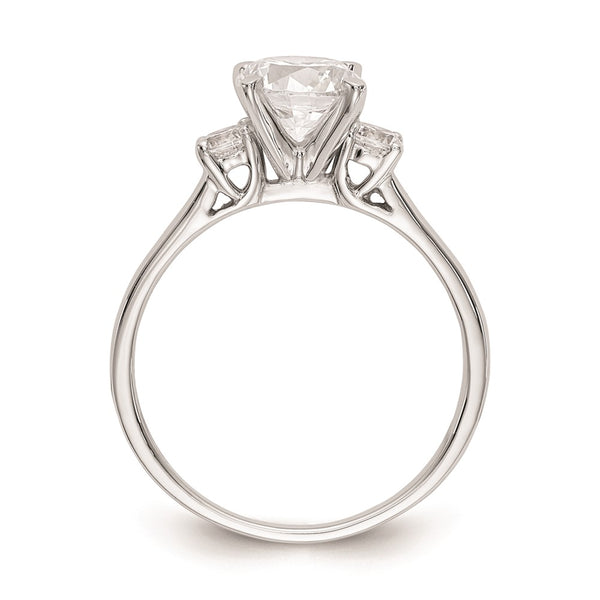 14K White Gold 3-Stone Engagement Ring Mounting - Style GR1-1022764