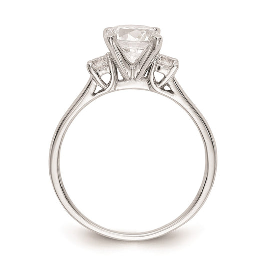 Buy Exclusive 14K White Gold 3-Stone Engagement Ring Mounting, Stylish Design