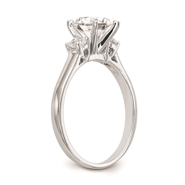 Buy Exclusive 14K White Gold 3-Stone Engagement Ring Mounting, Stylish Design-6