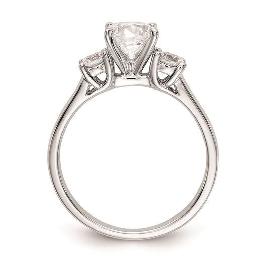 Buy Stylish 14K White Gold 3-Stone Engagement Ring Mounting - Affordable Luxury