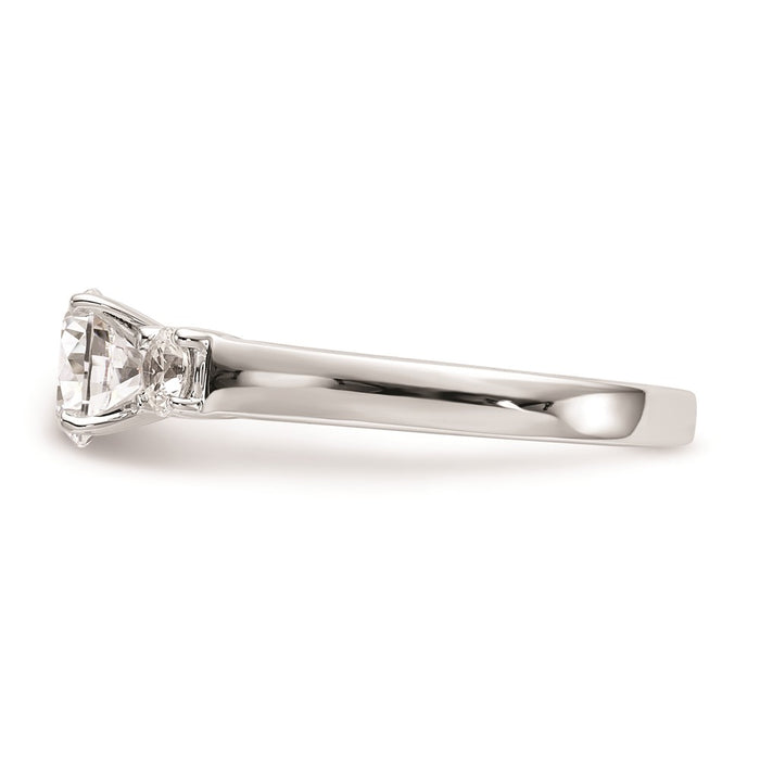 Buy Stylish 14K White Gold 3-Stone Engagement Ring Mounting - Affordable Luxury-3