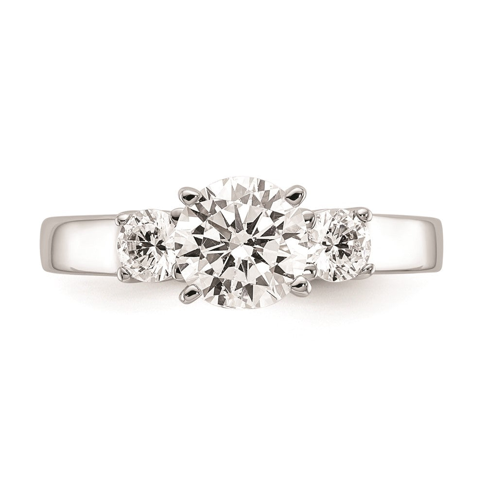 Buy Stylish 14K White Gold 3-Stone Engagement Ring Mounting - Affordable Luxury