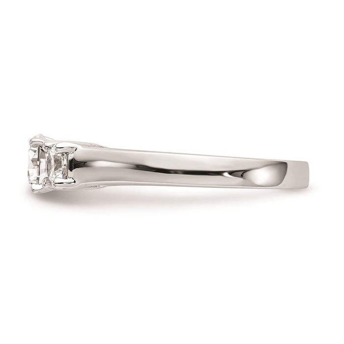 Exclusive 14K White Gold 3-Stone Engagement Ring Mounting for 2-4mm Stones-3