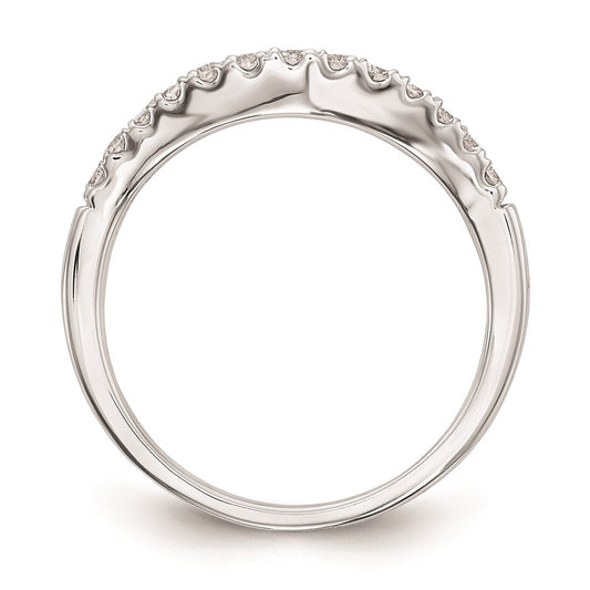 High-Quality 14K White Gold Curved Wedding Band Setting | Stylish Value Option