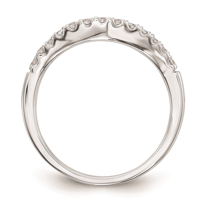 High-Quality 14K White Gold Curved Wedding Band Setting | Stylish Value Option-2