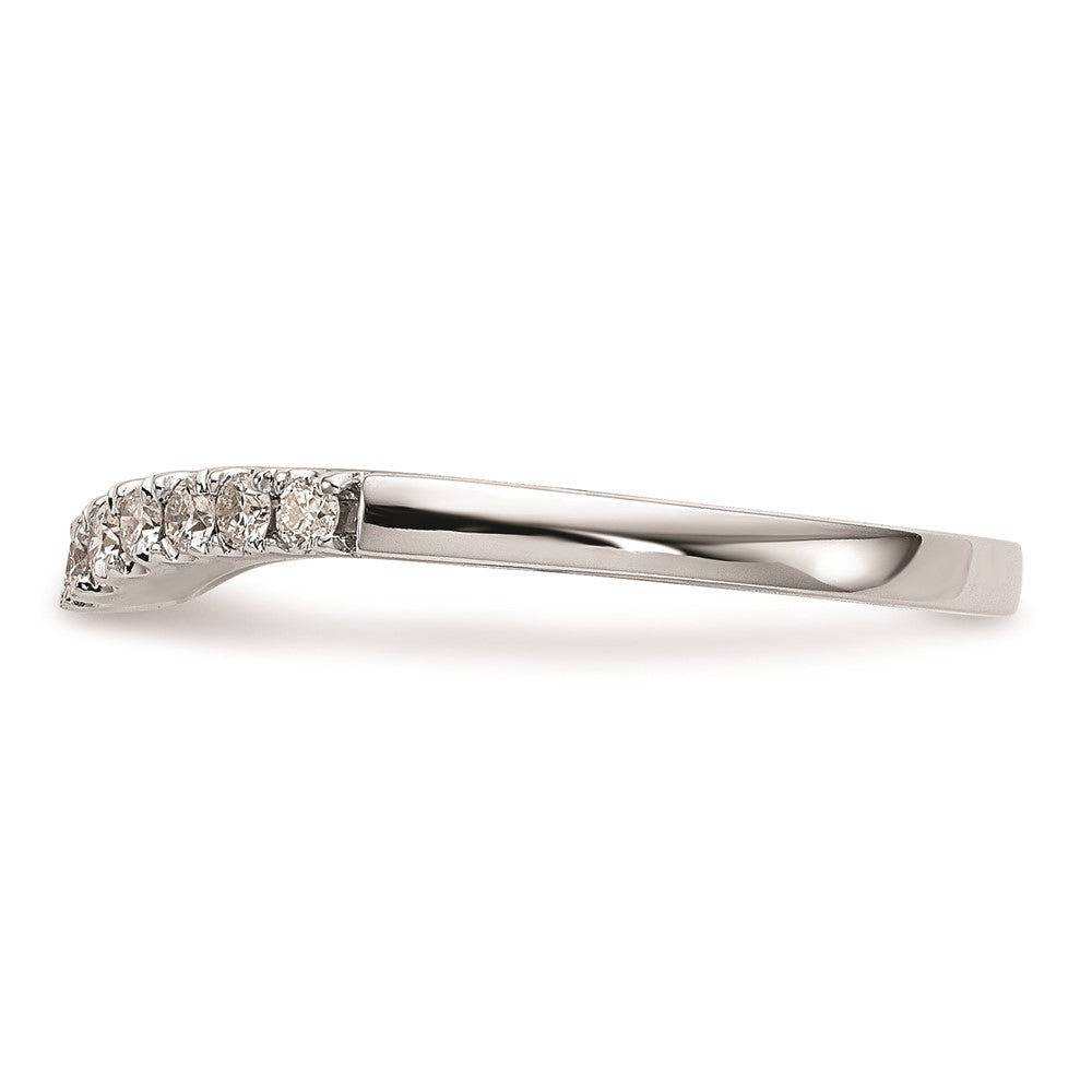 High-Quality 14K White Gold Curved Wedding Band Setting | Stylish Value Option