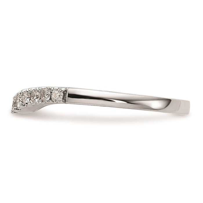 High-Quality 14K White Gold Curved Wedding Band Setting | Stylish Value Option-3