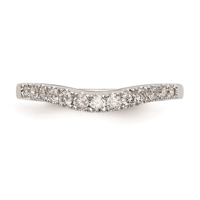 High-Quality 14K White Gold Curved Wedding Band Setting | Stylish Value Option-4