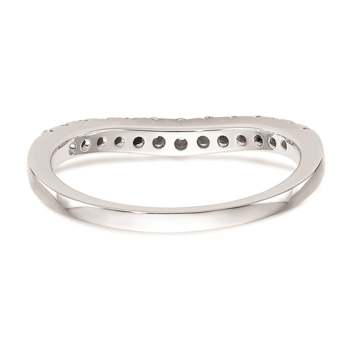 High-Quality 14K White Gold Curved Wedding Band Setting | Stylish Value Option-5