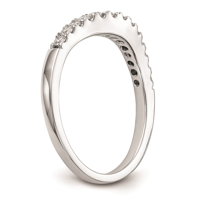High-Quality 14K White Gold Curved Wedding Band Setting | Stylish Value Option-6