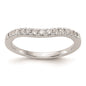 High-Quality 14K White Gold Curved Wedding Band Setting | Stylish Value Option-1