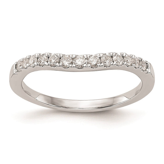 High-Quality 14K White Gold Curved Wedding Band Setting | Stylish Value Option